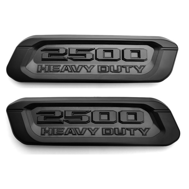 Hood Emblem Set for 2019-2026 RAM 2500 Heavy Duty Badge Replacement 2-Pack Black/Red/Chrome