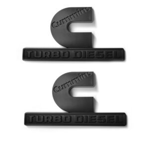Cummins Turbo Diesel Emblems for 2019–2026 RAM 2500 3500 Replacement 2-Pack Black/Red/Chrome