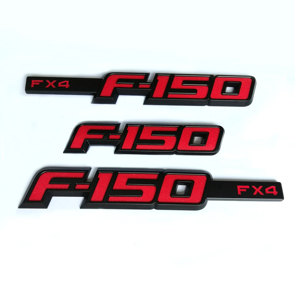 FX4 Emblem Set for 2009–2014 Ford F-150 | Side & Tailgate 3D Badges