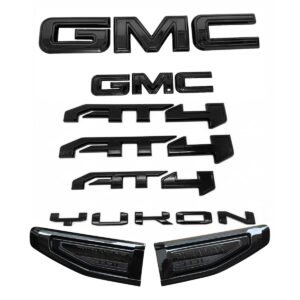 8 Emblem Sets for 2021–2026 GMC Yukon AT4 Grille Tailgate Fender Vent - Image 2