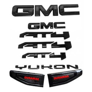 8 Emblem Sets for 2021–2026 GMC Yukon AT4 Grille Tailgate Fender Vent - Image 3
