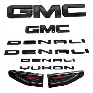 8 Emblem Sets for 2021–2026 GMC Yukon Denali Grille Tailgate Fender Vent - Image 3