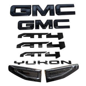 8 Emblem Sets for 2021–2026 GMC Yukon AT4 Grille Tailgate Fender Vent - Image 6