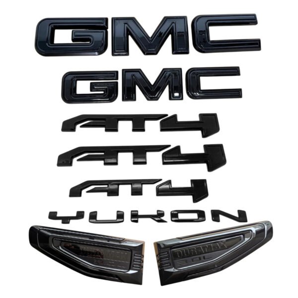 8 Emblem Sets for 2021–2026 GMC Yukon AT4 Grille Tailgate Fender Vent