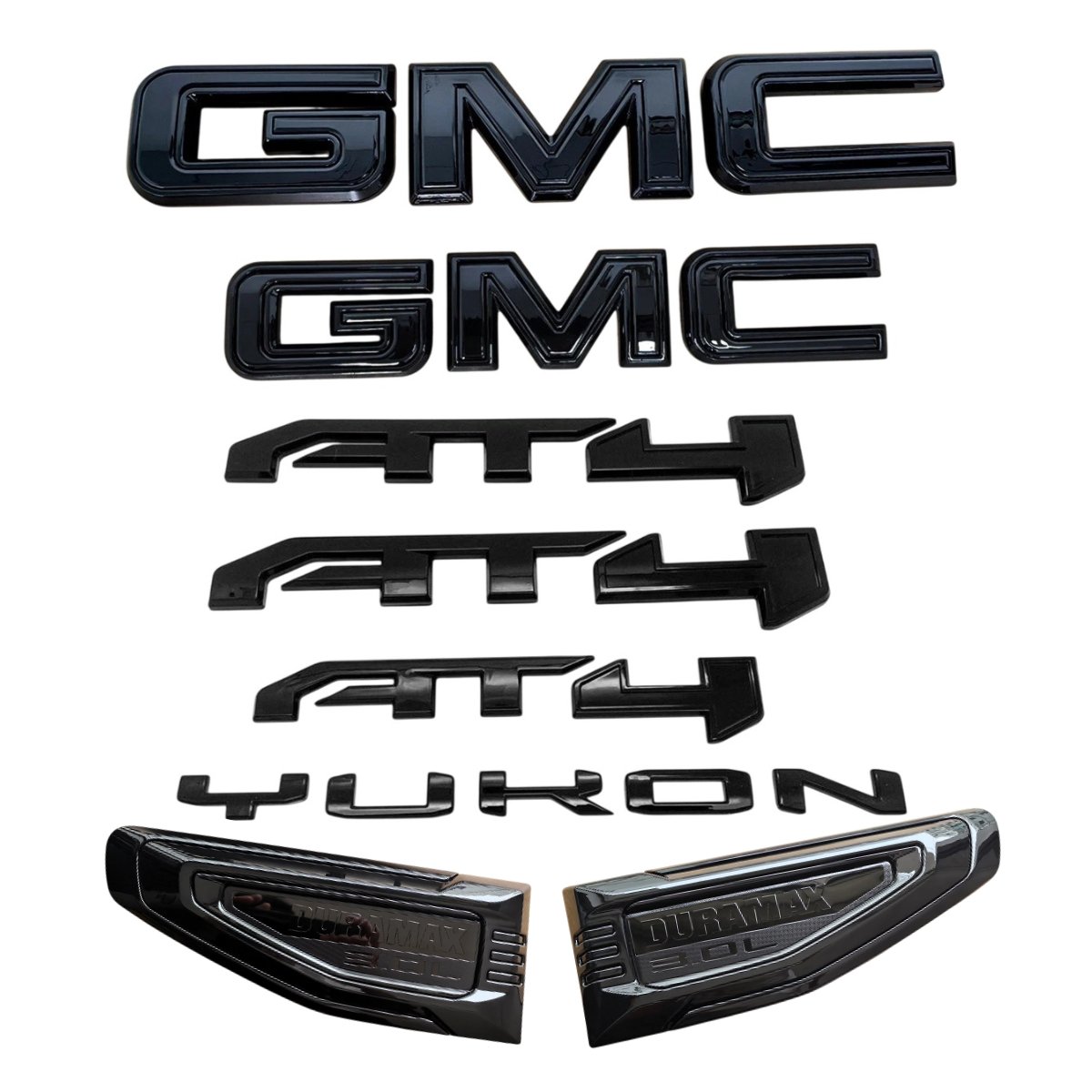 8 Emblem Sets for 2021–2026 GMC Yukon AT4 Grille Tailgate Fender Vent - Image 6