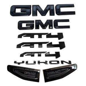 8 Emblem Sets for 2021–2026 GMC Yukon AT4 Grille Tailgate Fender Vent - Image 8