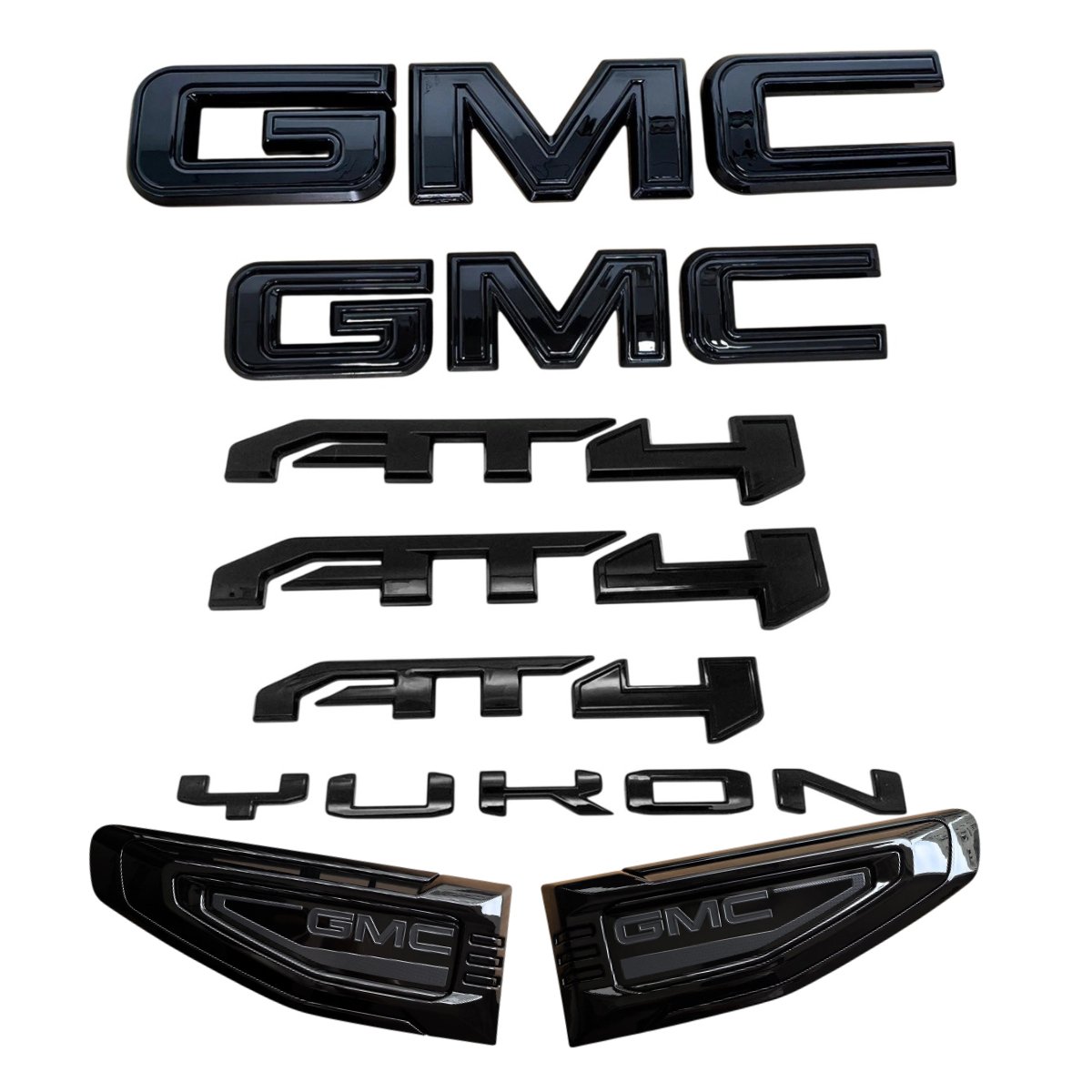 8 Emblem Sets for 2021–2026 GMC Yukon AT4 Grille Tailgate Fender Vent - Image 8