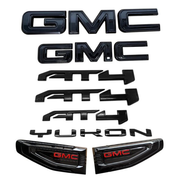 8 Emblem Sets for 2021–2026 GMC Yukon AT4 Grille Tailgate Fender Vent