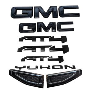 8 Emblem Sets for 2021–2026 GMC Yukon AT4 Grille Tailgate Fender Vent - Image 9