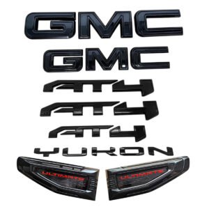 8 Emblem Sets for 2021–2026 GMC Yukon AT4 Grille Tailgate Fender Vent - Image 10