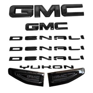 8 Emblem Sets for 2021–2026 GMC Yukon Denali Grille Tailgate Fender Vent - Image 6