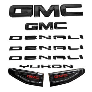 8 Emblem Sets for 2021–2026 GMC Yukon Denali Grille Tailgate Fender Vent - Image 7