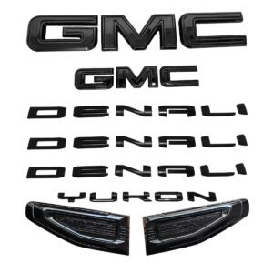 8 Emblem Sets for 2021–2026 GMC Yukon Denali Grille Tailgate Fender Vent - Image 8