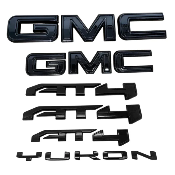 8 Emblem Sets for 2021–2026 GMC Yukon AT4 Grille Tailgate Fender Vent