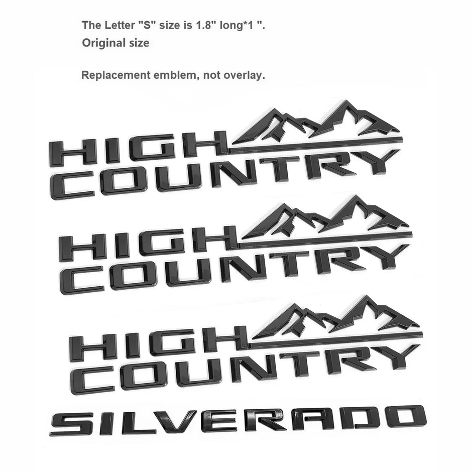 6 Emblem Sets for Chevrolet Silverado 1500 2500HD 3500HD High Country - Image 3