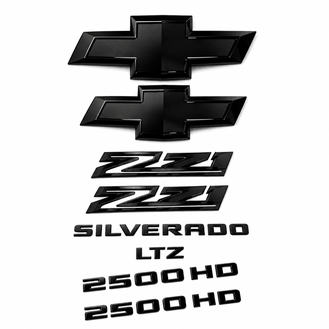 Emblem Sets for 2020-2026 Chevy Silverado 2500 3500 HD High Country Z71 LTZ LT - Image 2