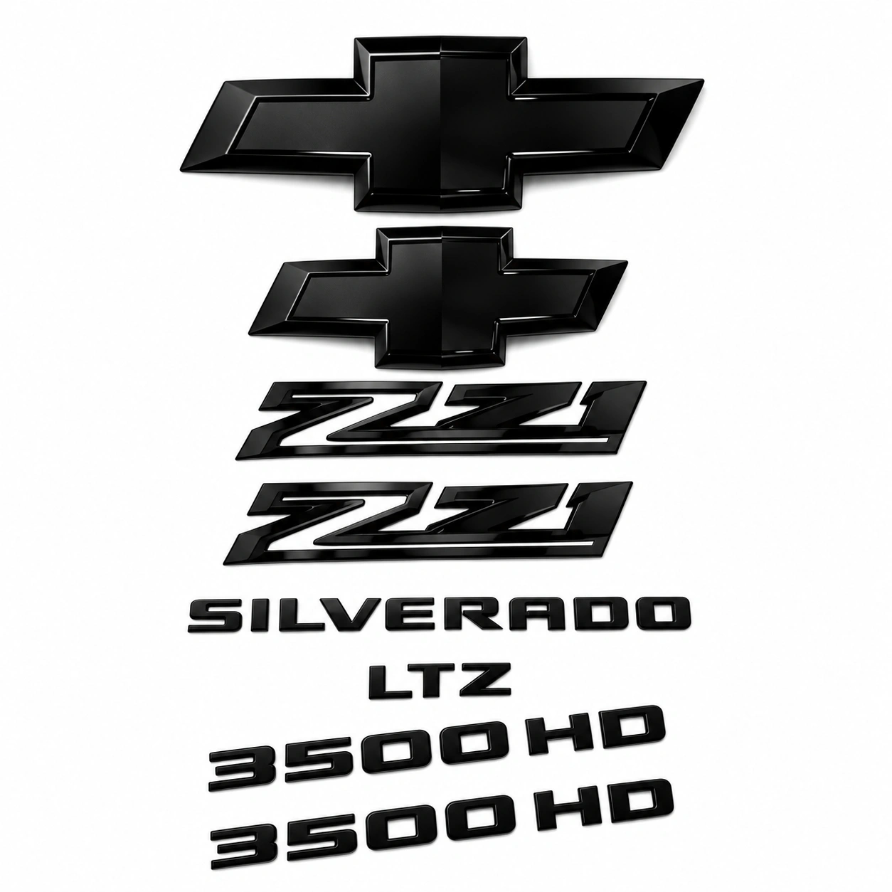 Emblem Sets for 2020-2026 Chevy Silverado 2500 3500 HD High Country Z71 LTZ LT - Image 4