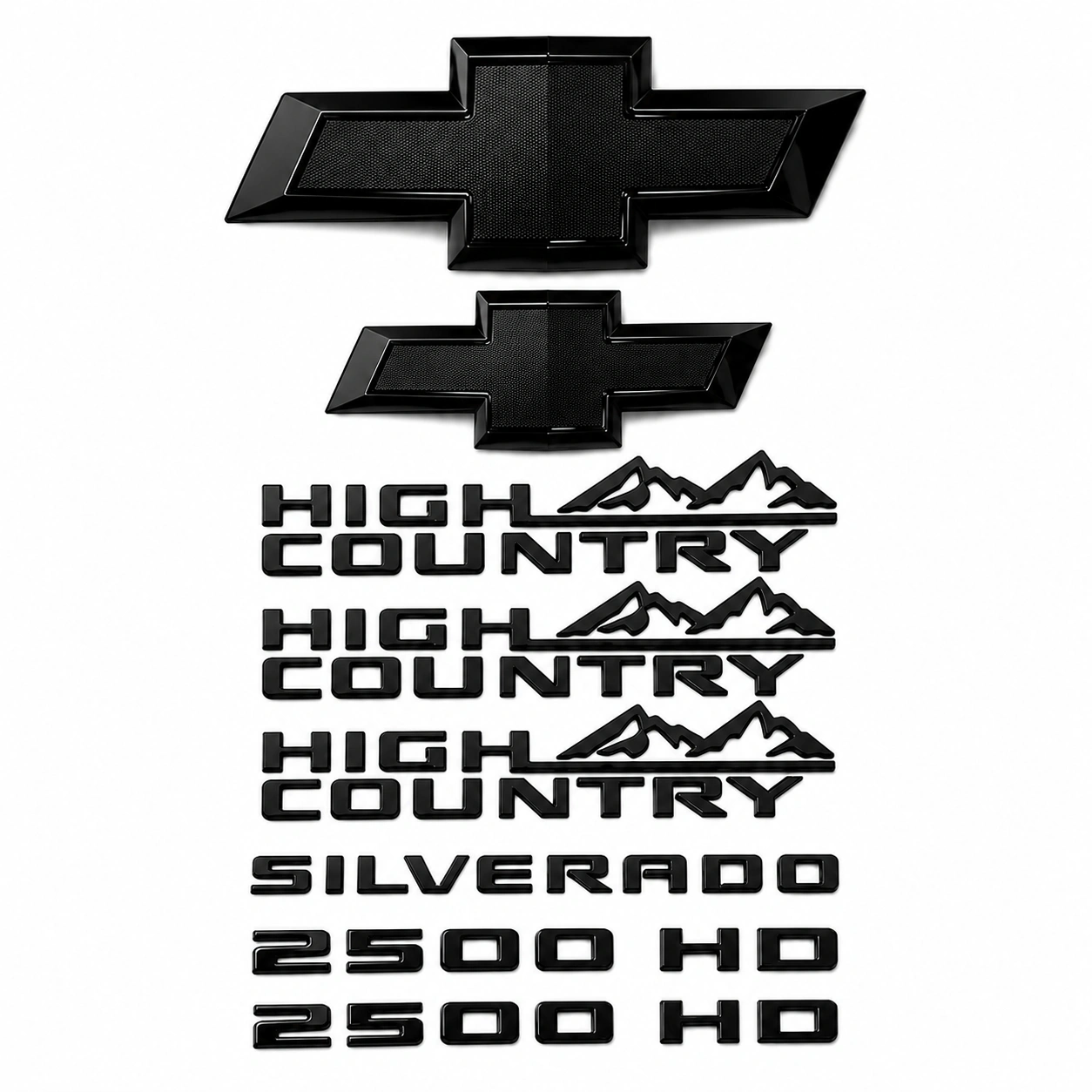 Emblem Sets for 2020-2026 Chevy Silverado 2500 3500 HD High Country Z71 LTZ LT - Image 6