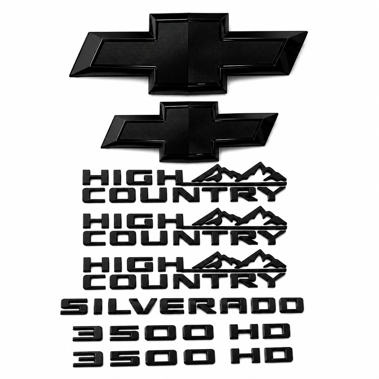 Emblem Sets for 2020-2026 Chevy Silverado 2500 3500 HD High Country Z71 LTZ LT - Image 8