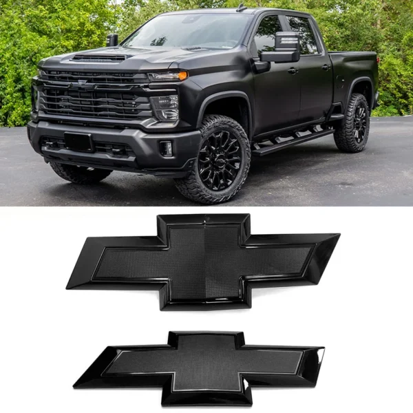 Grille & Rear Bowtie Emblem Sets for 2019-2026 Chevy Silverado 1500 2500 3500