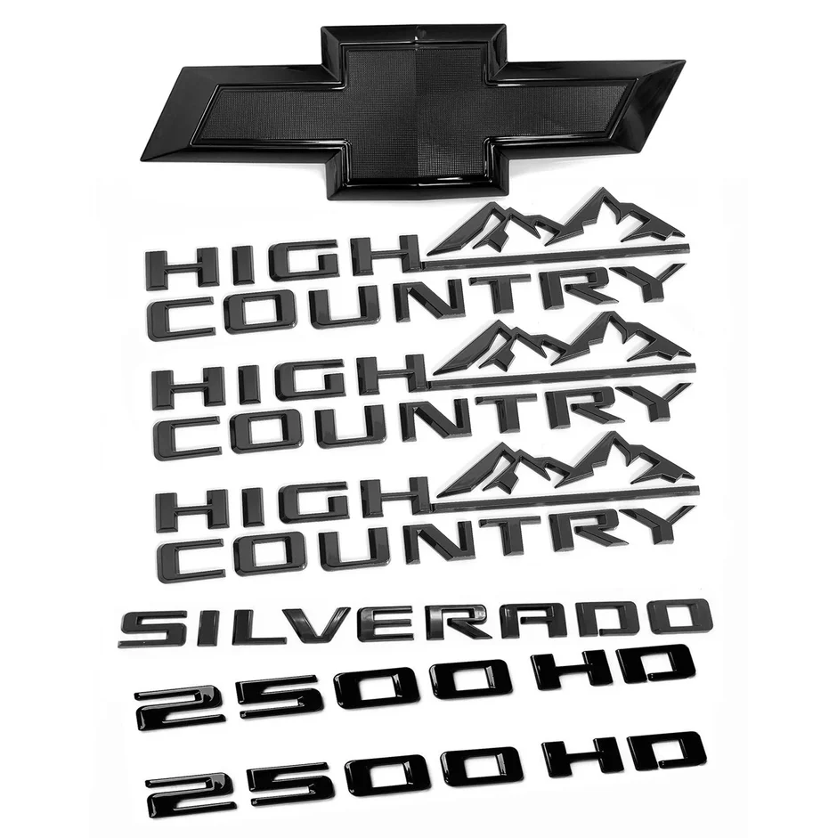 Emblem Sets for 2020-2026 Chevy Silverado 2500 3500 HD High Country Z71 LTZ LT - Image 5