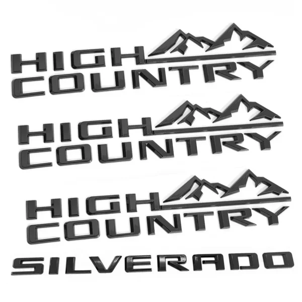 6 Emblem Sets for Chevrolet Silverado 1500 2500HD 3500HD High Country