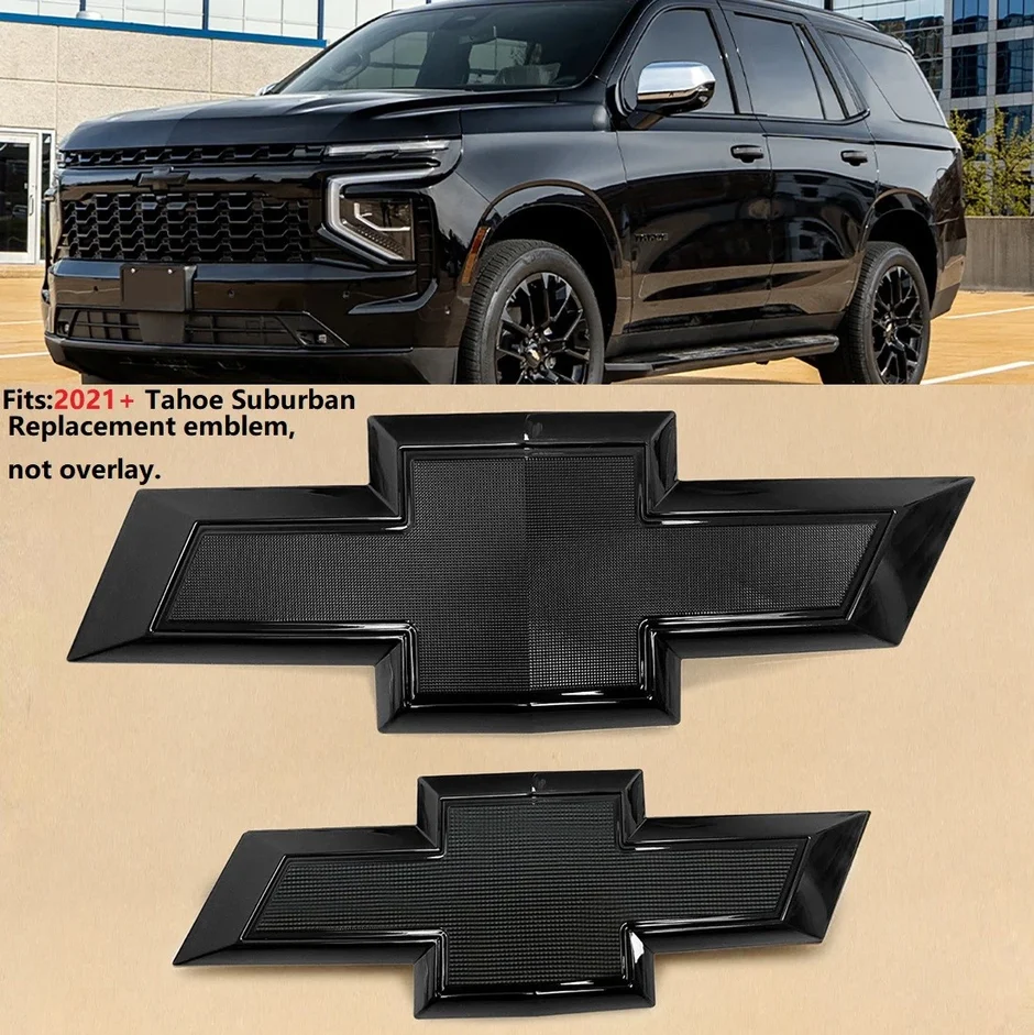 Front & Rear Bowtie Emblem Sets for 2021-2026 Chevrolet Tahoe and Suburban - Image 7