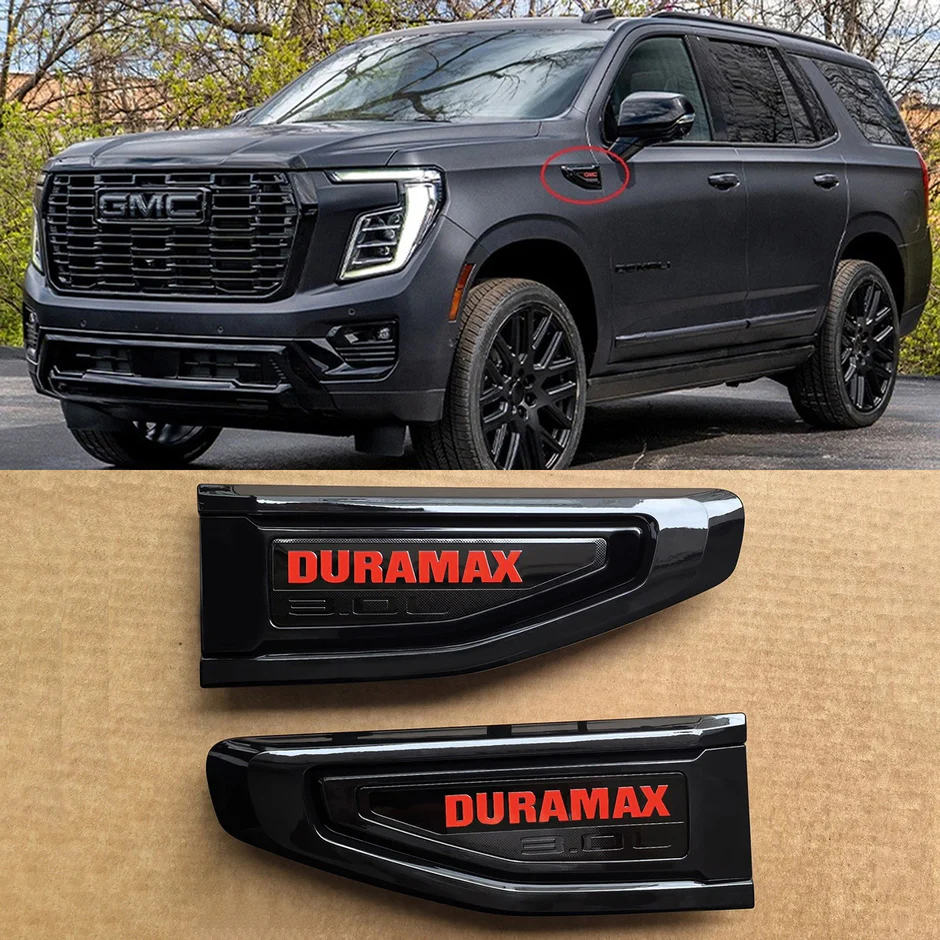 8 Emblem Sets for 2021–2026 GMC Yukon AT4 Grille Tailgate Fender Vent - Image 14