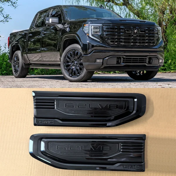 8 Emblem Sets for 2019-2026 GMC Sierra 1500 AT4 Grille Tailgate Fender Vent