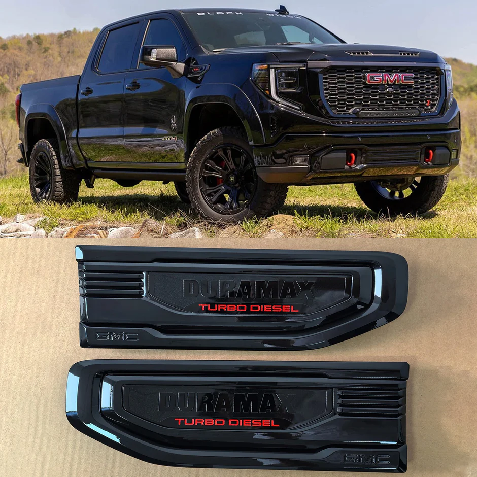 8 Emblem Sets for 2019-2026 GMC Sierra 1500 AT4 Grille Tailgate Fender Vent - Image 13