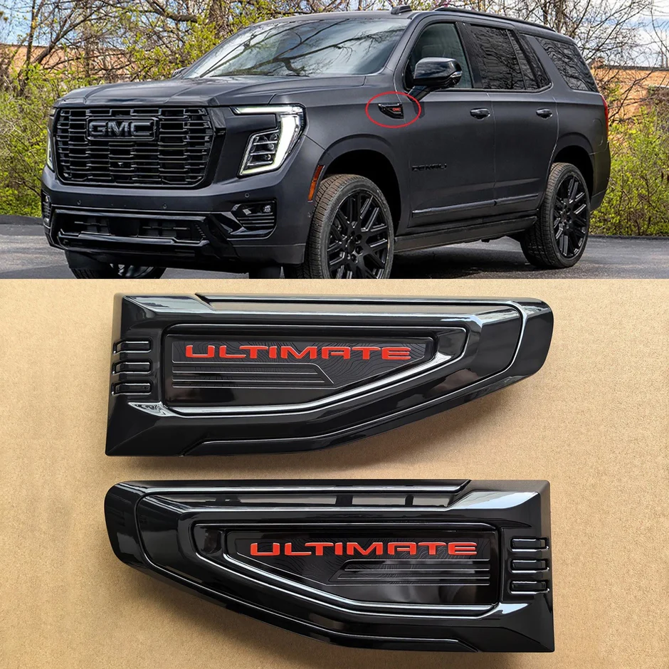 8 Emblem Sets for 2021–2026 GMC Yukon Denali Grille Tailgate Fender Vent - Image 18