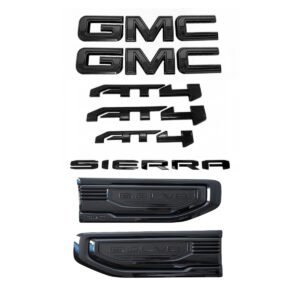 8 Emblem Sets for 2019-2026 GMC Sierra 1500 AT4 Grille Tailgate Fender Vent - Image 5
