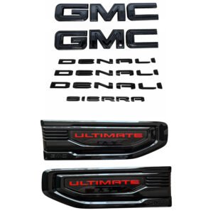 8 Emblem Sets for 2019-2026 GMC Sierra 1500 Denali Grille Tailgate Fender Vent - Image 8