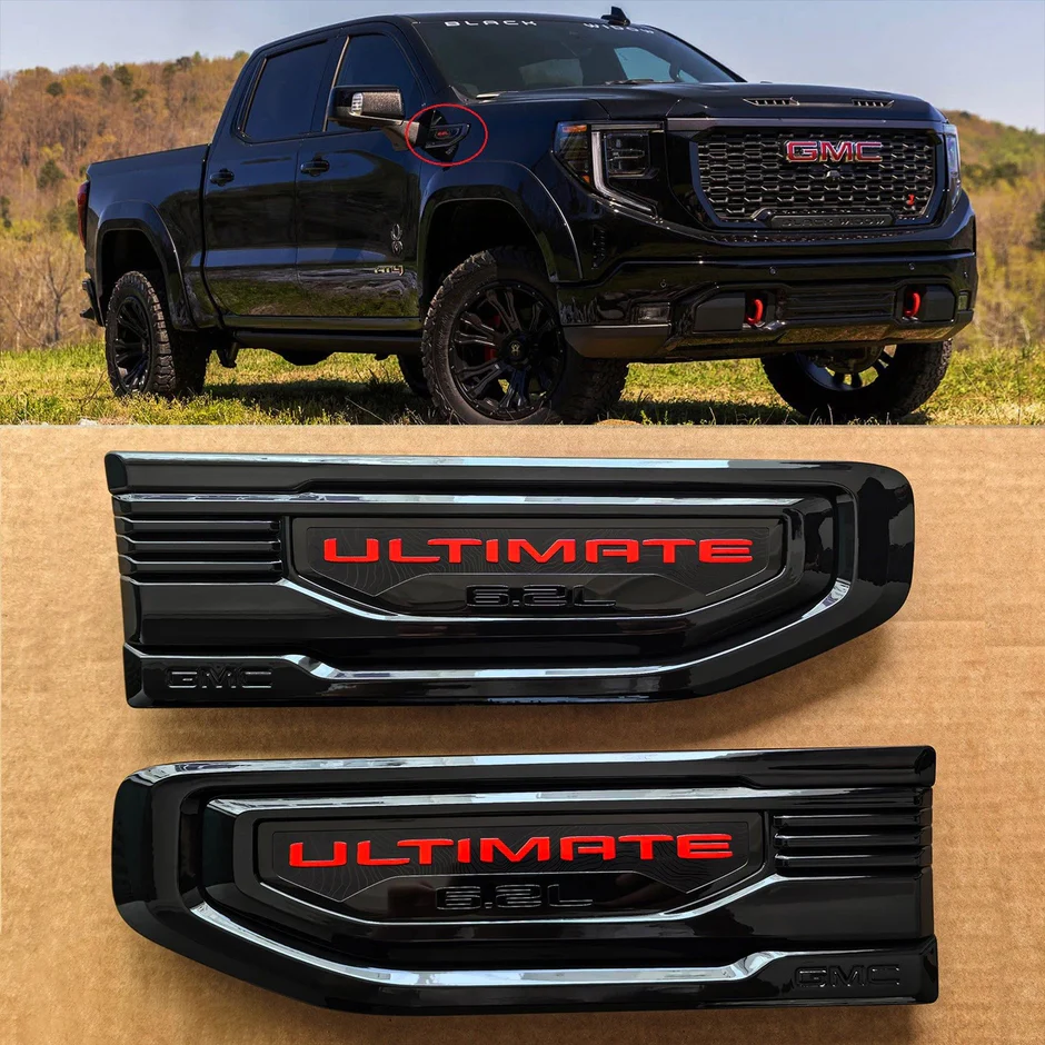 8 Emblem Sets for 2019-2026 GMC Sierra 1500 Denali Grille Tailgate Fender Vent - Image 15