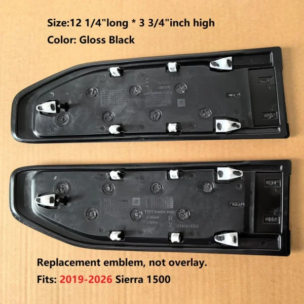 8 Emblem Sets for 2019-2026 GMC Sierra 1500 Denali Grille Tailgate Fender Vent