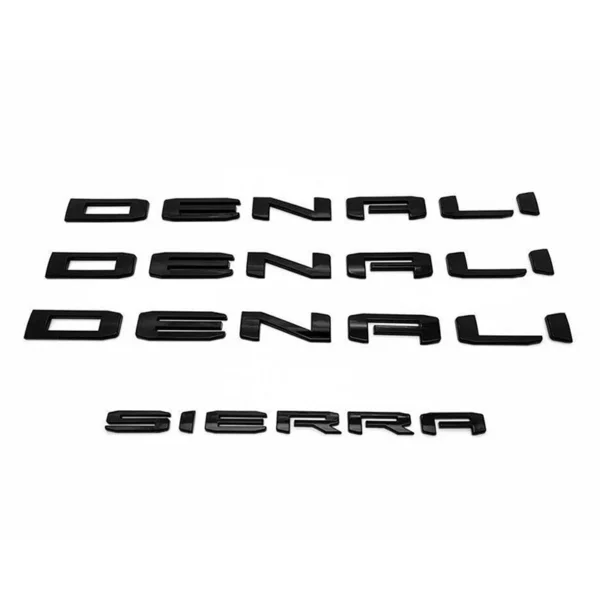 Emblem Sets Grille Rear & Lettering for 2019-26 GMC Sierra 1500 AT4 Denali SLE SLT