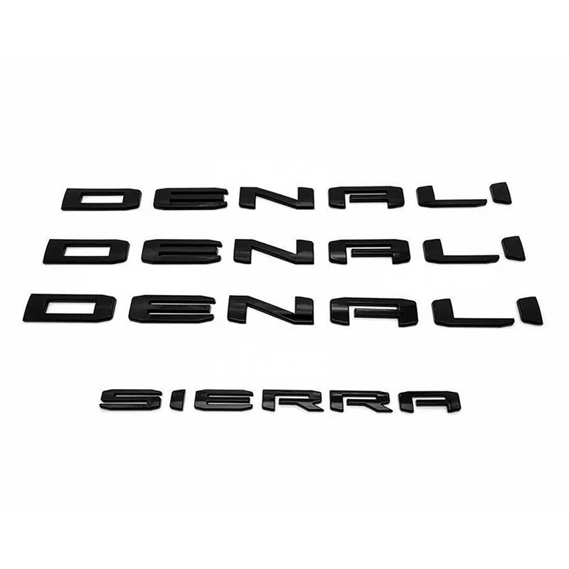 Emblem Sets Grille Rear & Lettering for 2019-26 GMC Sierra 1500 AT4 Denali SLE SLT - Image 8
