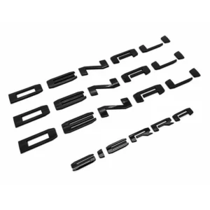 Emblem Sets Grille Rear & Lettering for 2019-26 GMC Sierra 1500 AT4 Denali SLE SLT - Image 9