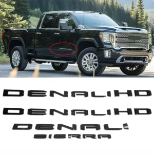 Emblem Sets Grille Rear & Lettering for 2020-26 GMC Sierra HD AT4 Denali SLE SLT - Image 7