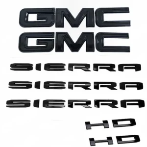 Emblem Sets Grille Rear & Lettering for 2020-26 GMC Sierra HD AT4 Denali SLE SLT - Image 3