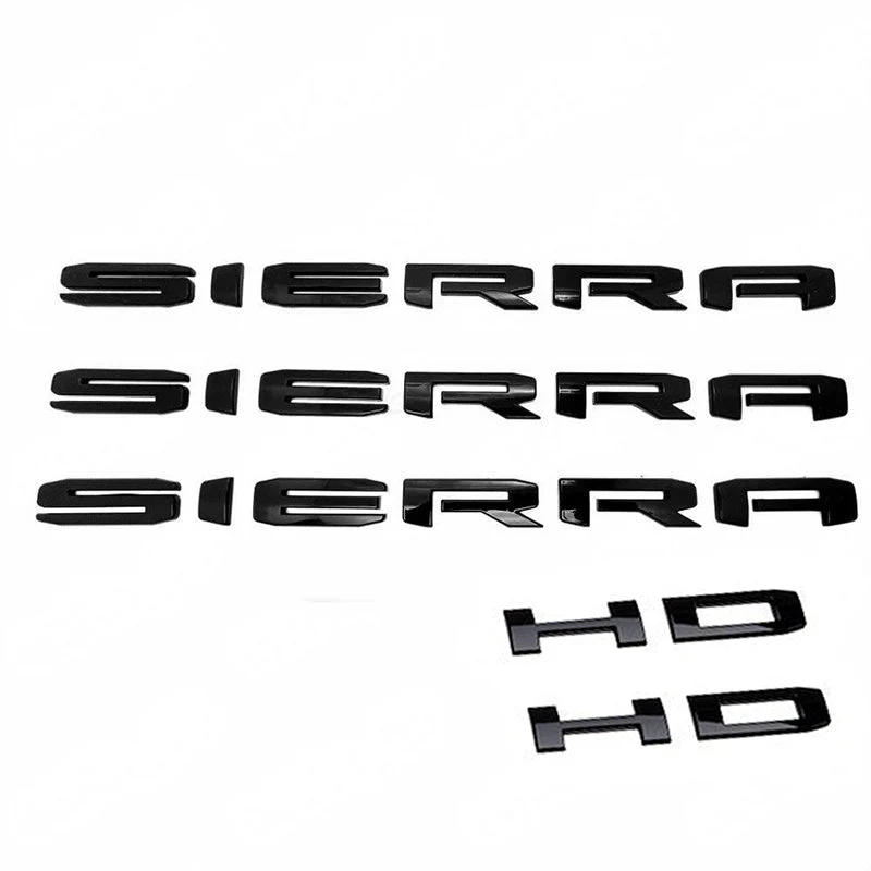 Emblem Sets Grille Rear & Lettering for 2020-26 GMC Sierra HD AT4 Denali SLE SLT - Image 9