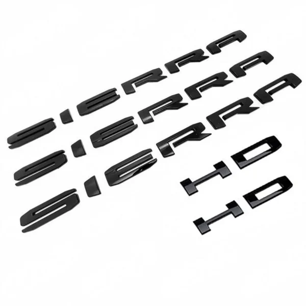 Emblem Sets Grille Rear & Lettering for 2020-26 GMC Sierra HD AT4 Denali SLE SLT