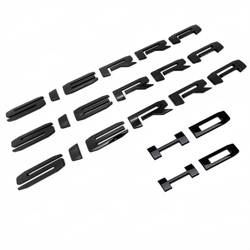 Emblem Sets Grille Rear & Lettering for 2020-26 GMC Sierra HD AT4 Denali SLE SLT - Image 10