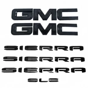 Emblem Sets Grille Rear & Lettering for 2019-26 GMC Sierra 1500 AT4 Denali SLE SLT - Image 3