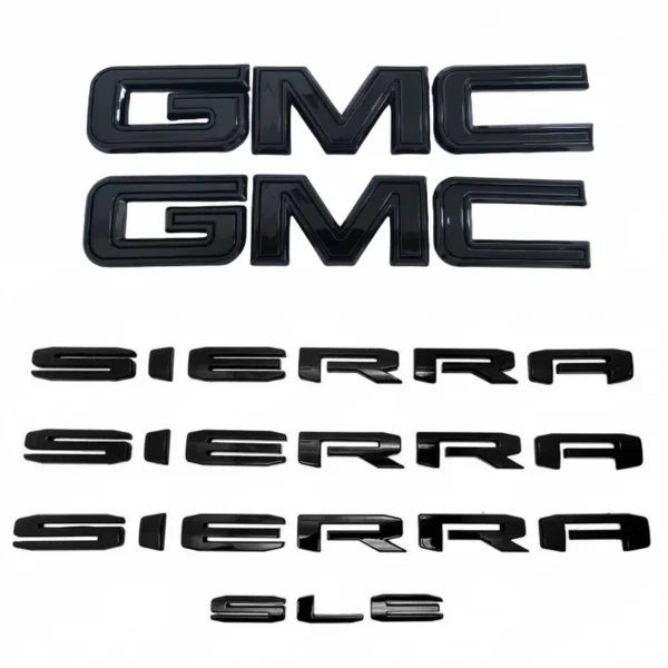 Emblem Sets Grille Rear & Lettering for 2019-26 GMC Sierra 1500 AT4 Denali SLE SLT