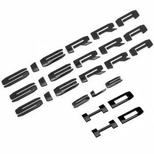 Emblem Sets Grille Rear & Lettering for 2020-26 GMC Sierra HD AT4 Denali SLE SLT - Image 12
