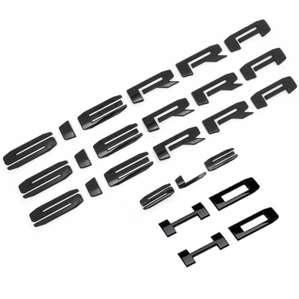 Emblem Sets Grille Rear & Lettering for 2020-26 GMC Sierra HD AT4 Denali SLE SLT