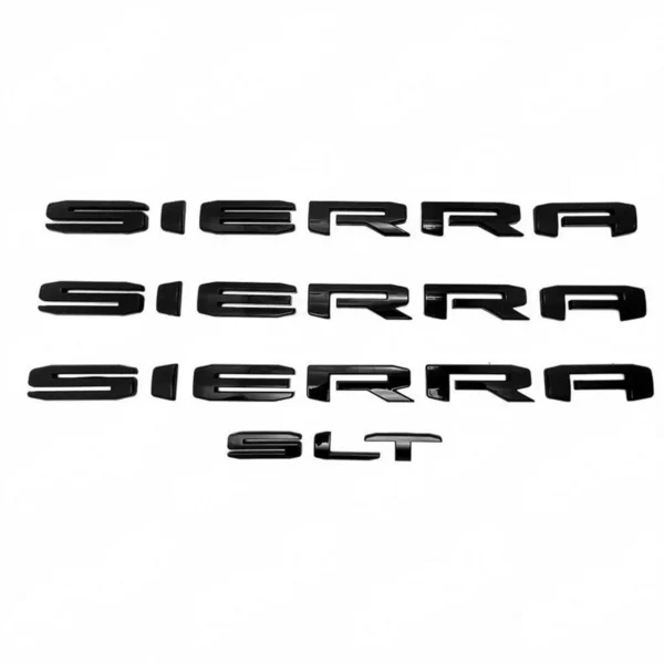 Emblem Sets Grille Rear & Lettering for 2019-26 GMC Sierra 1500 AT4 Denali SLE SLT