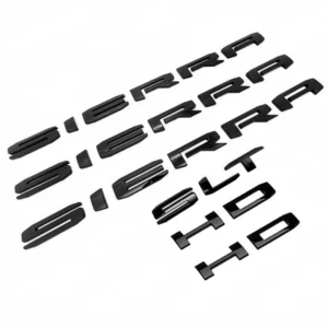 Emblem Sets Grille Rear & Lettering for 2020-26 GMC Sierra HD AT4 Denali SLE SLT - Image 14