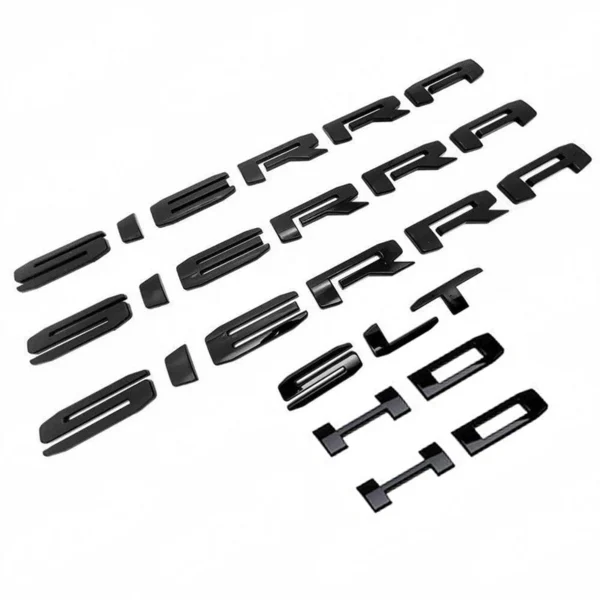 Emblem Sets Grille Rear & Lettering for 2020-26 GMC Sierra HD AT4 Denali SLE SLT